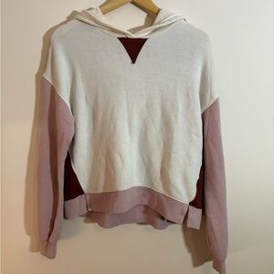 Madewell MWL Color Block Cropped Hoodie Size Small